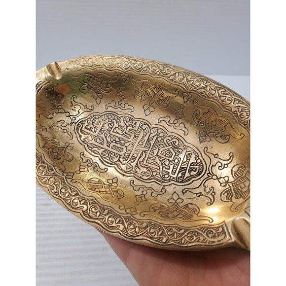 Vintage Brass Ashtray,Carved Ashtray,Articles for smoking, smoking acces… - Picture 5 of 10